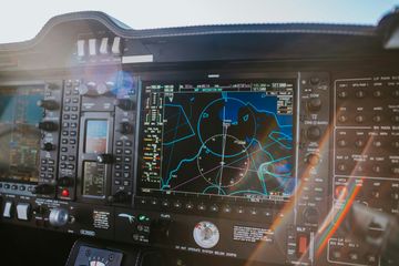 Cockpit de um avião